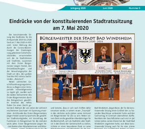 Cover des Mitteilungsblattes Juni 2020